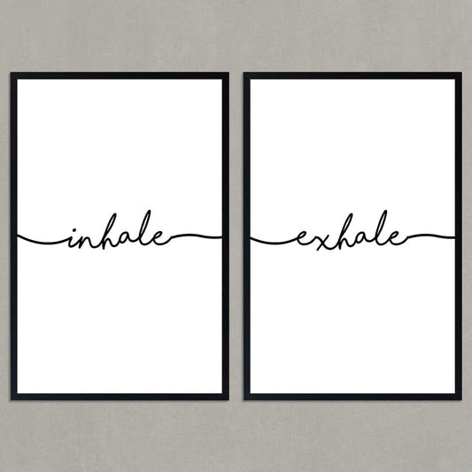 Set de Cuadros Inhale y Exhale