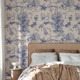 Papel Mural Vintage Nature Blue