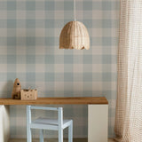 Papel Mural Tartan Ligh Blue