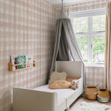 Papel Mural Checkered Rosa