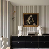 Papel Mural Tiny Stripe Black and White