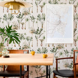 Papel Mural Rosa Tropical Claro
