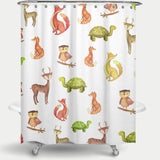Cortina de Baño Animales del bosque