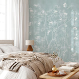 Papel Mural Jardines Azul
