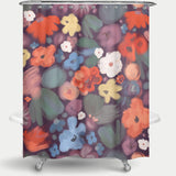 Cortina de Baño Abstract mix flowers beautiful soft
