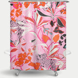 Cortina de Baño FLORAL DRAWING LEOPARD