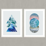 Set de Cuadros Ocean Circules y triangles