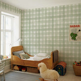Papel Mural Checkered Verde