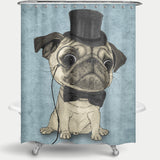 Cortina de Baño Pug; Gentle Pug (v3)