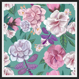 Cuadro Basil Flowers and Roses Pattern