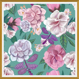 Cuadro Basil Flowers and Roses Pattern
