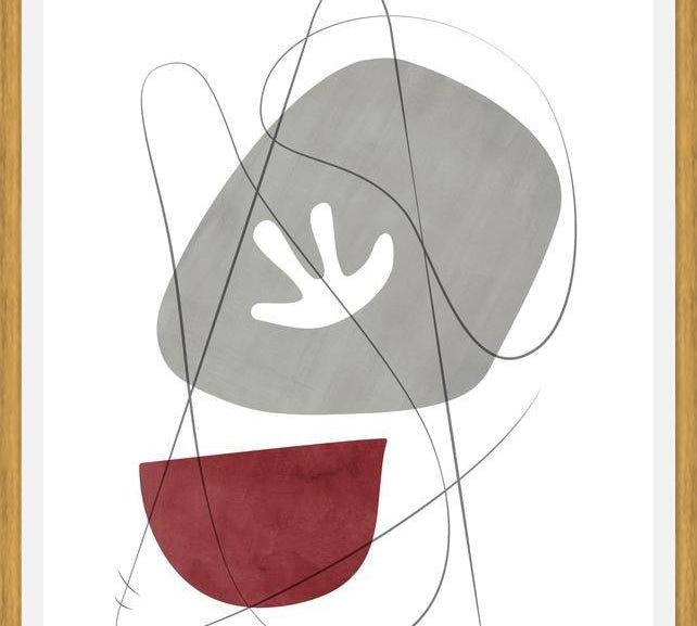 Cuadro Abstraction with gray lines 8