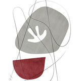 Canvas Abstraction with gray lines 8