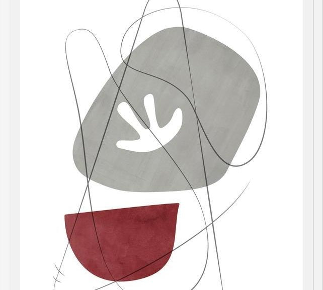 Cuadro Abstraction with gray lines 8