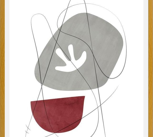 Cuadro Abstraction with gray lines 8