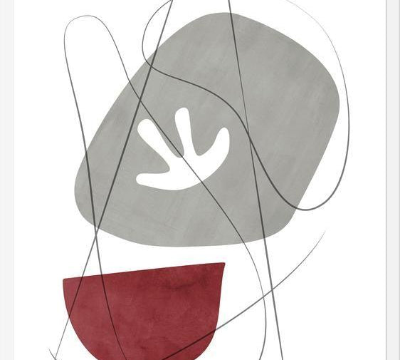 Cuadro Abstraction with gray lines 8
