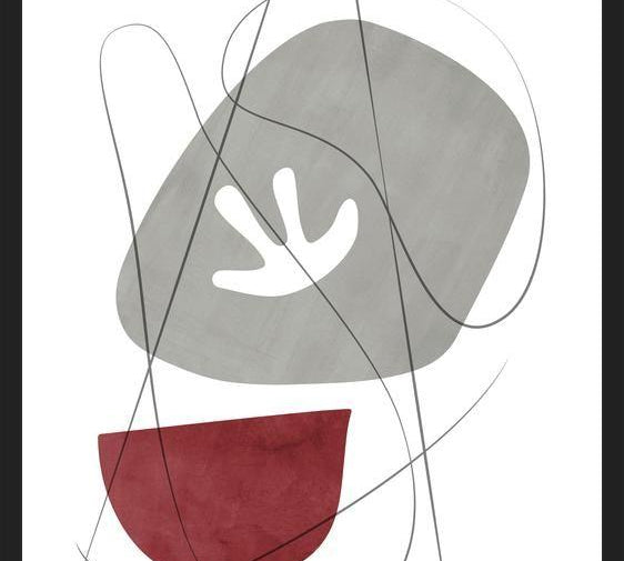 Cuadro Abstraction with gray lines 8