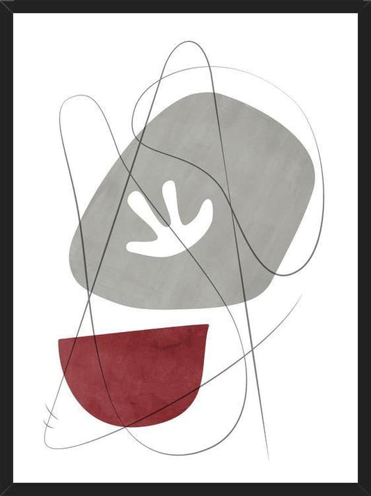 Cuadro Abstraction with gray lines 8