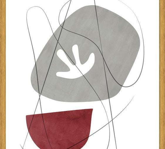 Cuadro Abstraction with gray lines 8