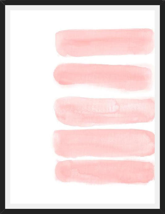 Cuadro Blush pink watercolor brush strokes