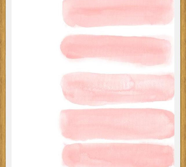 Cuadro Blush pink watercolor brush strokes