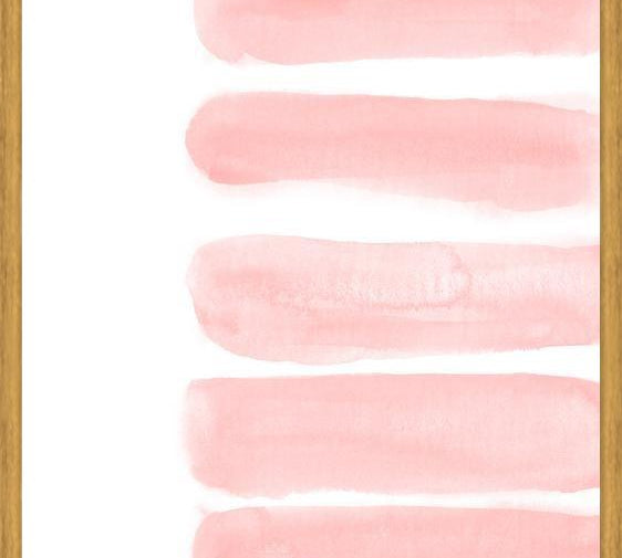 Cuadro Blush pink watercolor brush strokes