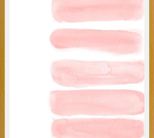 Cuadro Blush pink watercolor brush strokes