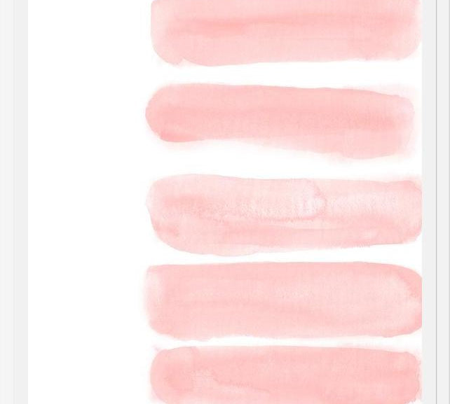 Cuadro Blush pink watercolor brush strokes