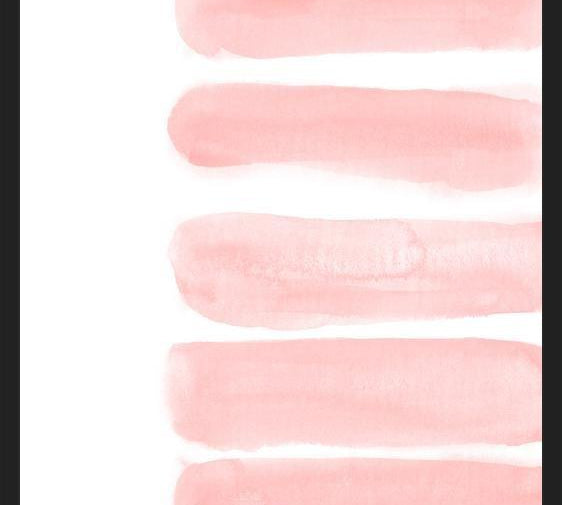 Cuadro Blush pink watercolor brush strokes