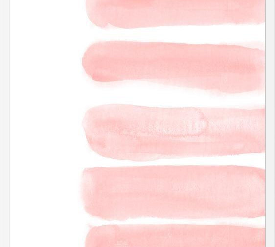 Cuadro Blush pink watercolor brush strokes