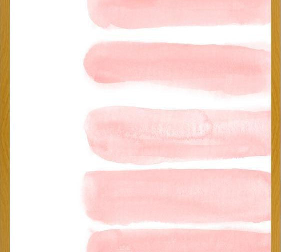 Cuadro Blush pink watercolor brush strokes