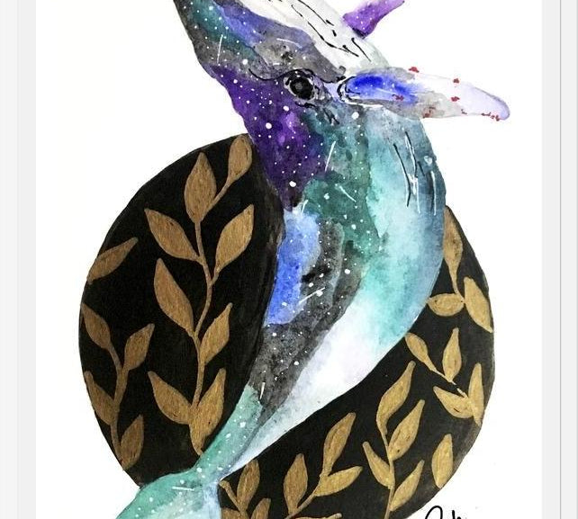 Cuadro Ballena & universo
