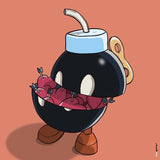 Canvas Bob-Omb Super Mario