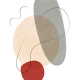 Canvas Abstraction with gray lines 7