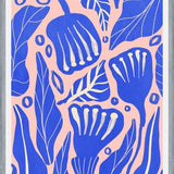 Cuadro Abstract Floral Blue