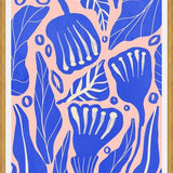 Cuadro Abstract Floral Blue