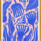Cuadro Abstract Floral Blue