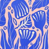 Canvas Abstract Floral Blue