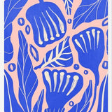 Cuadro Abstract Floral Blue
