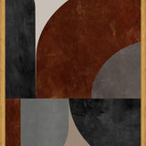 Cuadro Geometric in Terracotta Tones