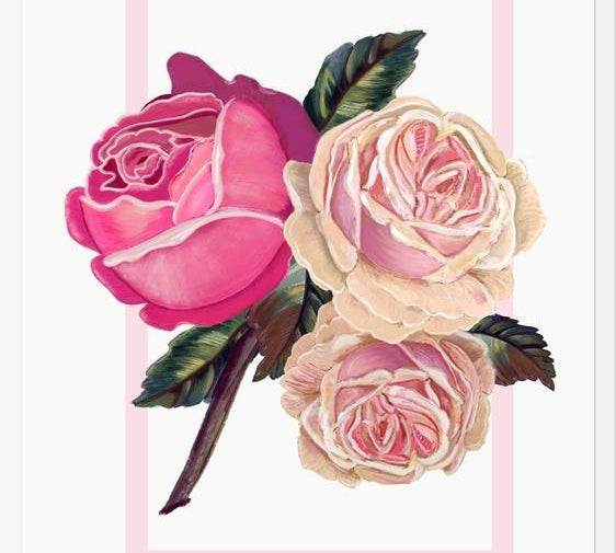 Cuadro Heirloom pink roses