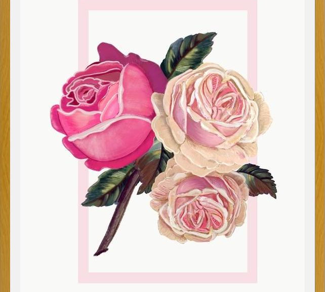 Cuadro Heirloom pink roses