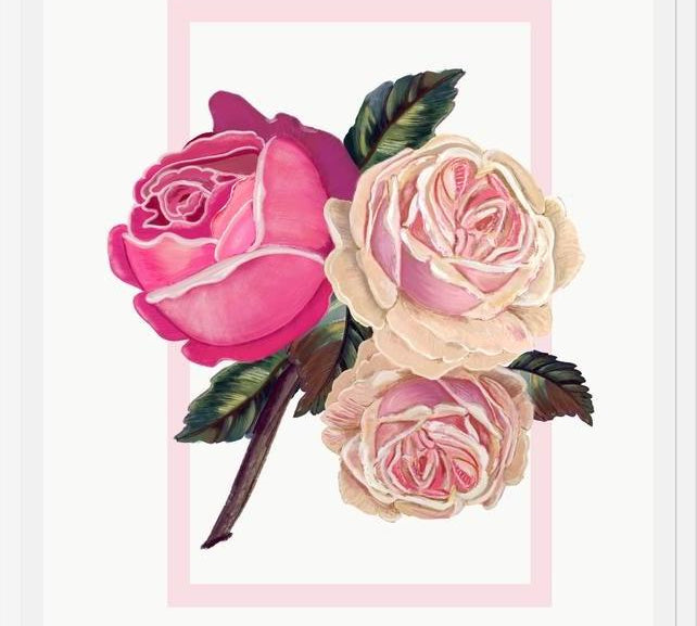 Cuadro Heirloom pink roses