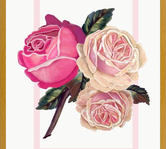 Cuadro Heirloom pink roses
