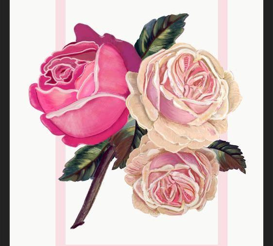 Cuadro Heirloom pink roses