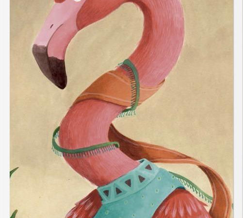 Cuadro Flamenco Rosado