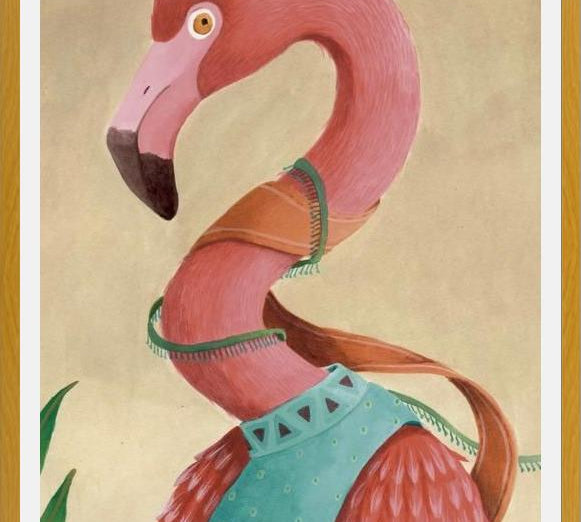 Cuadro Flamenco Rosado