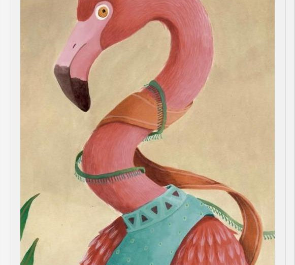 Cuadro Flamenco Rosado