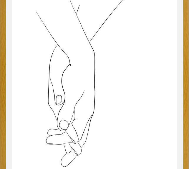 Cuadro Hands series - Walk with me