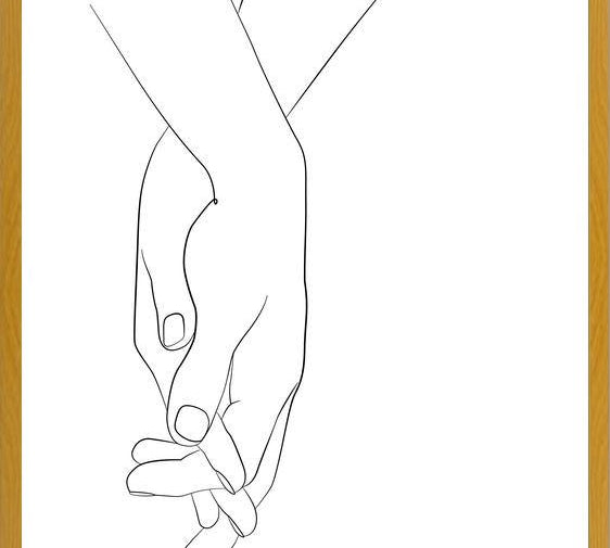 Cuadro Hands series - Walk with me